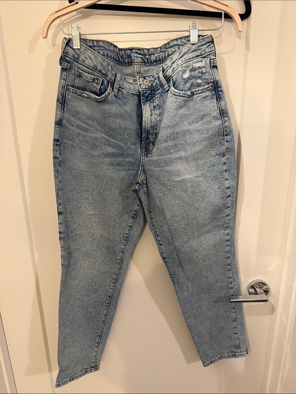 Old Navy Light Blue Cropped High-Rise Jeans